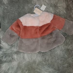 BNWT 3-6 Months girls Furrt color block jacket